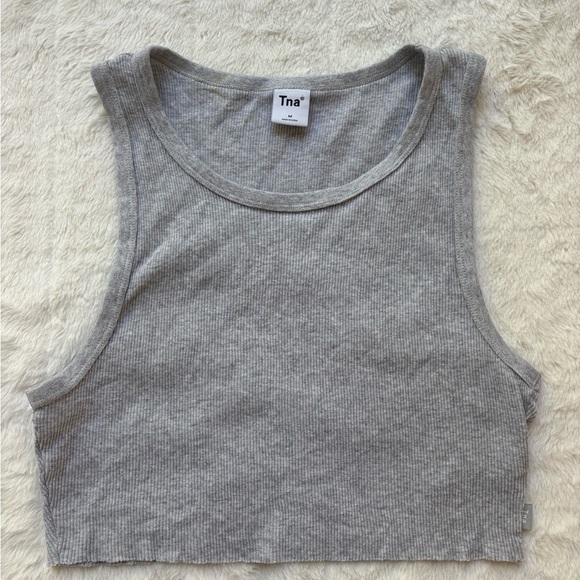 TNA Tops - TNA Heather Gray Ribbed Tank Top